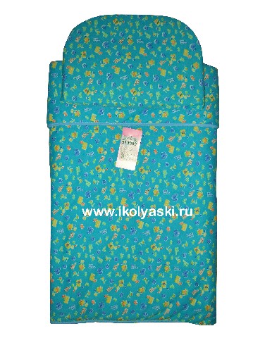 Комплект в коляску : подушка и одеяло, фирма Little Trek Литл Трек цвета розовый, голубой, желтый ,салатовый. 